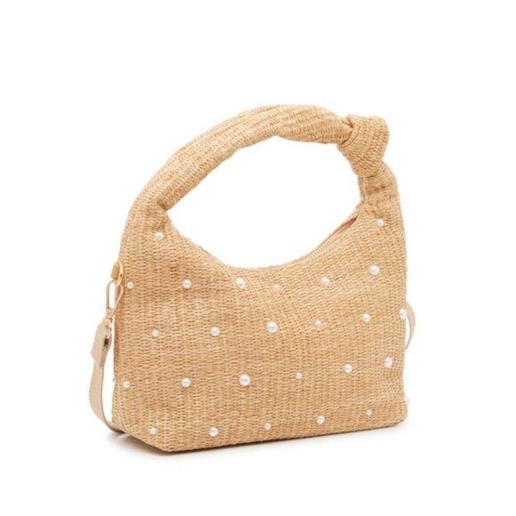 Crown Vintage Raffia Basket Seasonal Knit Hobo Bag NWOT - Picture 6 of 14